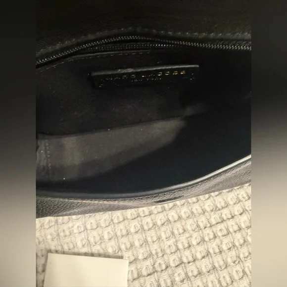 Marc Jacobs Black Crossbody Bag with Gold Accents